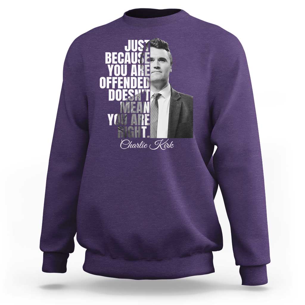 Charlie Kirk Sweatshirt Free Speech Memorial Tribute - Wonder Print Shop