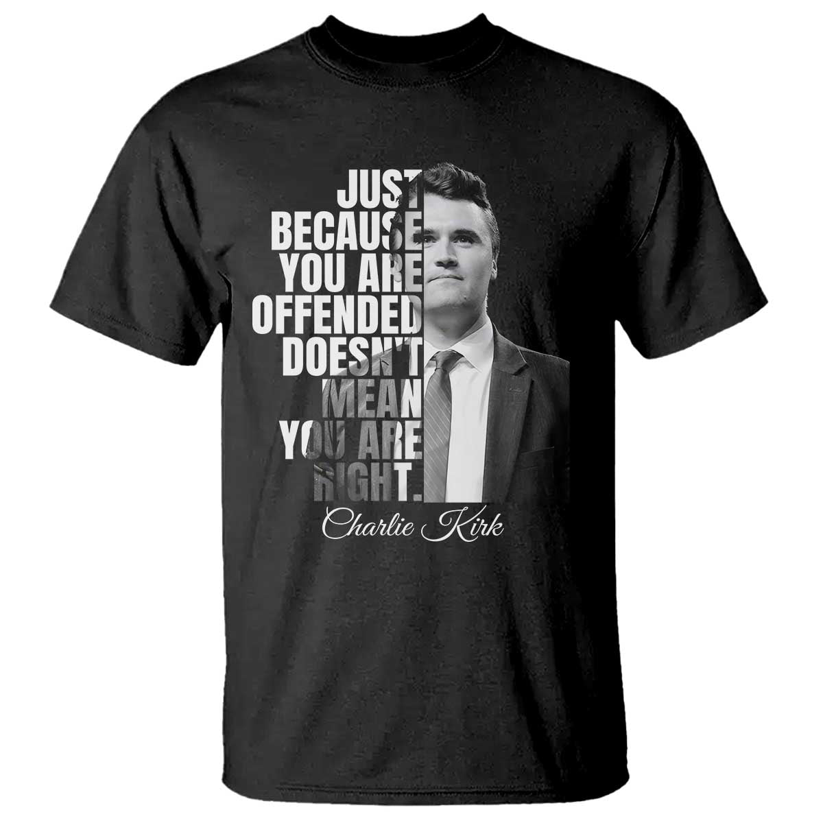 Charlie Kirk T Shirt Free Speech Memorial Tribute - Wonder Print Shop