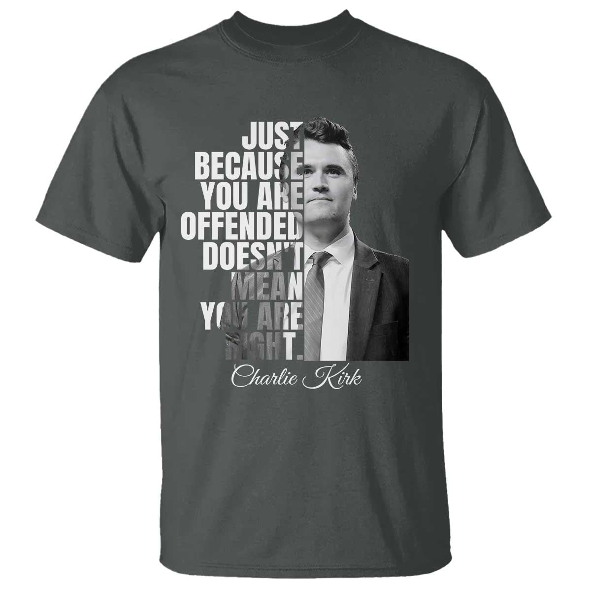 Charlie Kirk T Shirt Free Speech Memorial Tribute - Wonder Print Shop