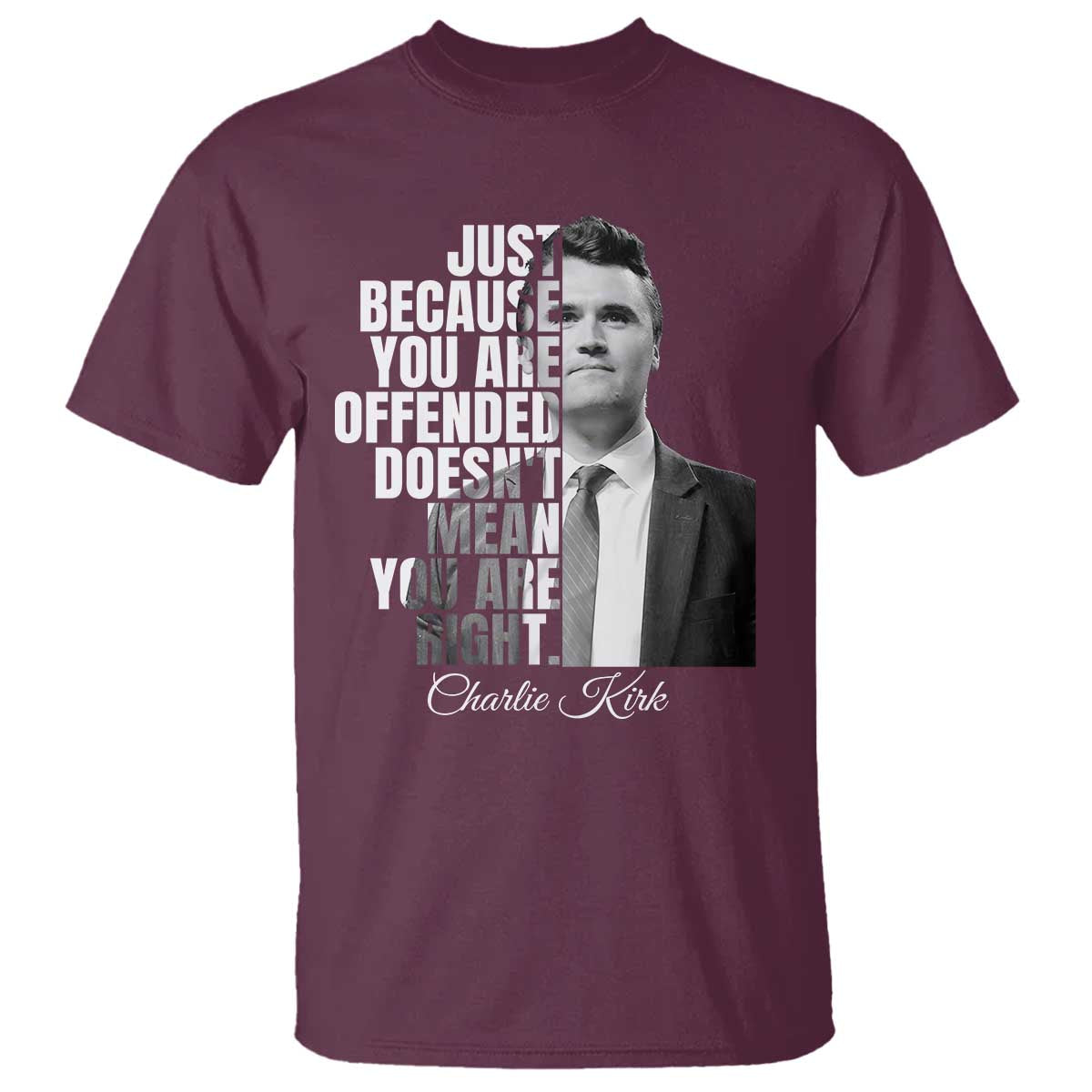 Charlie Kirk T Shirt Free Speech Memorial Tribute - Wonder Print Shop
