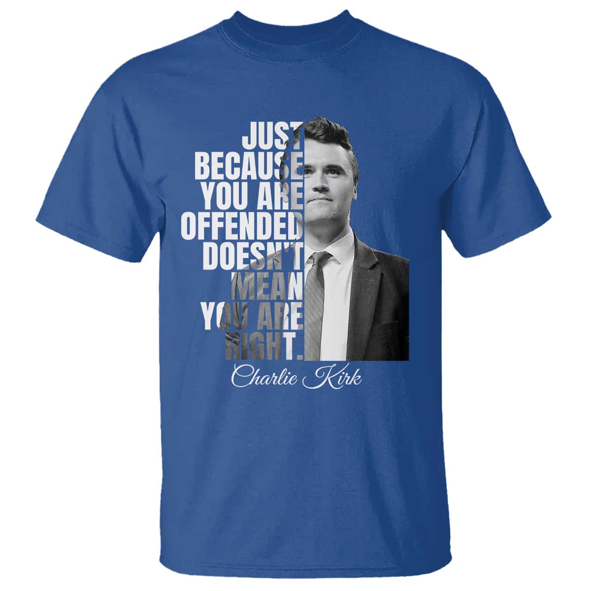 Charlie Kirk T Shirt Free Speech Memorial Tribute - Wonder Print Shop