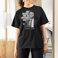 Charlie Kirk T Shirt For Women Free Speech Memorial Tribute - Wonder Print Shop