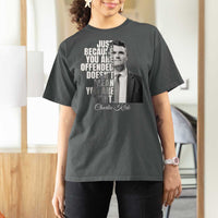 Charlie Kirk T Shirt For Women Free Speech Memorial Tribute - Wonder Print Shop