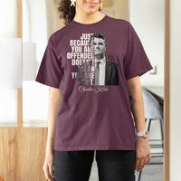 Charlie Kirk T Shirt For Women Free Speech Memorial Tribute - Wonder Print Shop