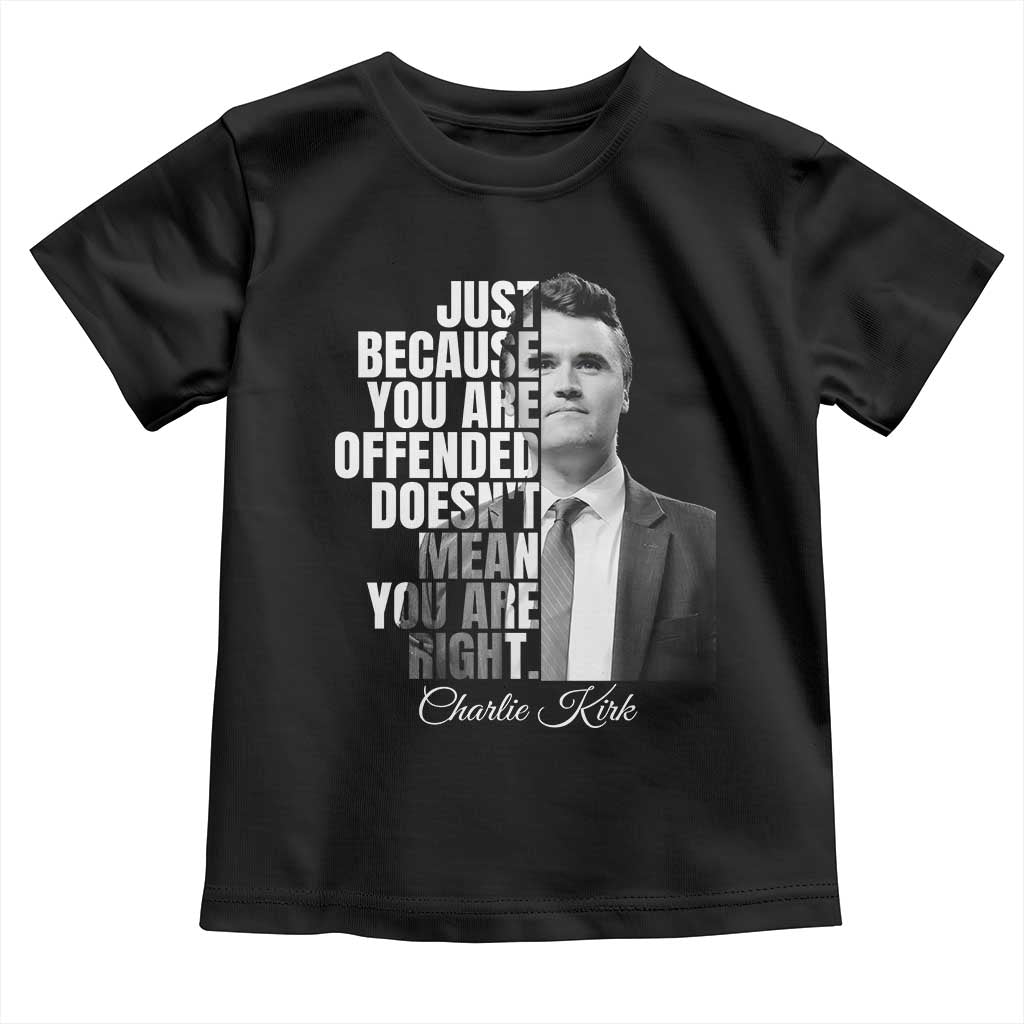 Charlie Kirk Toddler T Shirt Free Speech Memorial Tribute - Wonder Print Shop