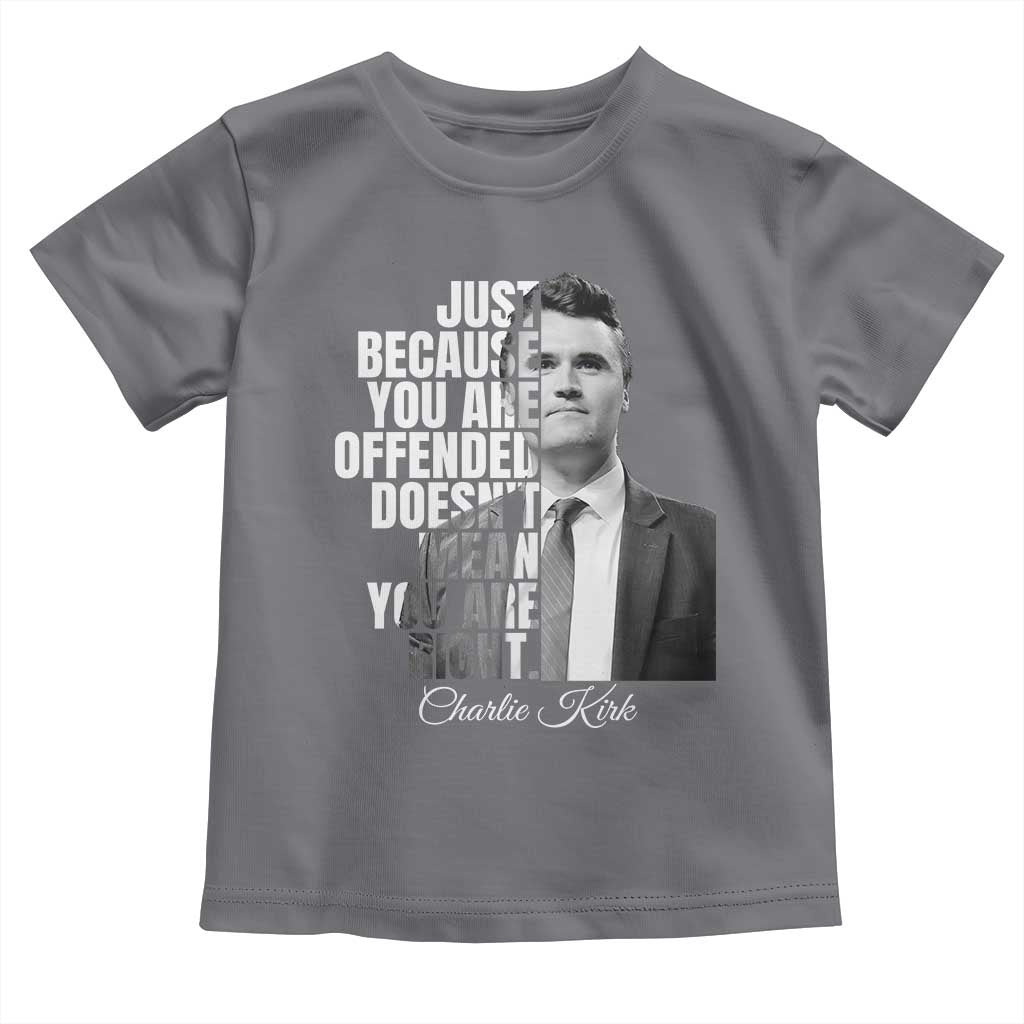 Charlie Kirk Toddler T Shirt Free Speech Memorial Tribute - Wonder Print Shop