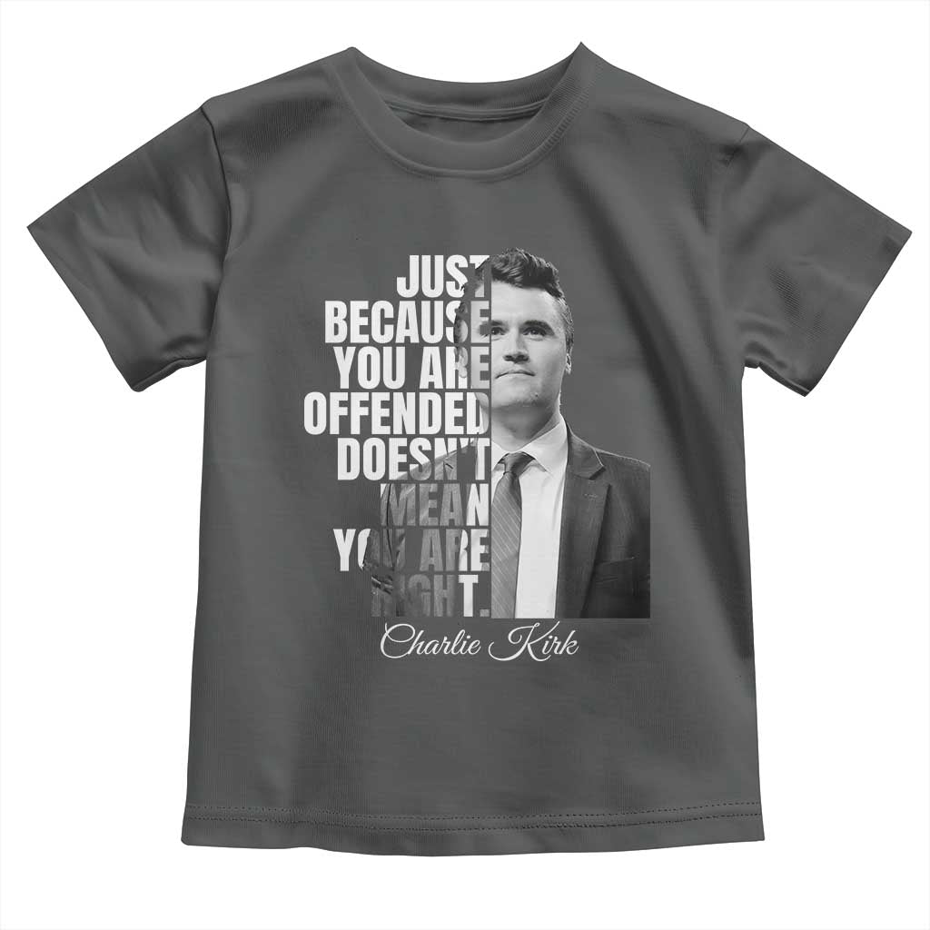 Charlie Kirk Toddler T Shirt Free Speech Memorial Tribute - Wonder Print Shop