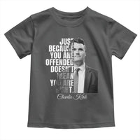 Charlie Kirk Toddler T Shirt Free Speech Memorial Tribute - Wonder Print Shop