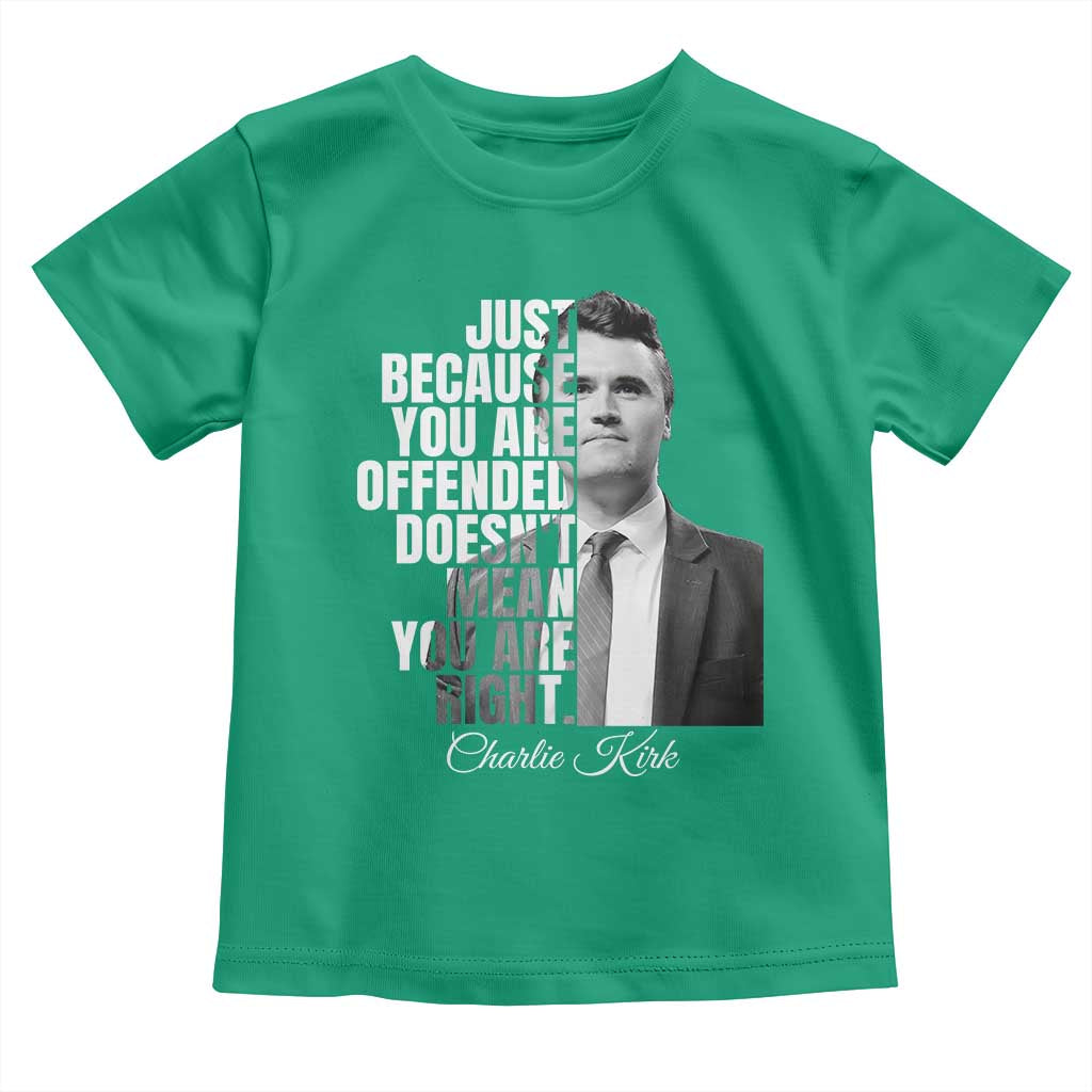 Charlie Kirk Toddler T Shirt Free Speech Memorial Tribute - Wonder Print Shop