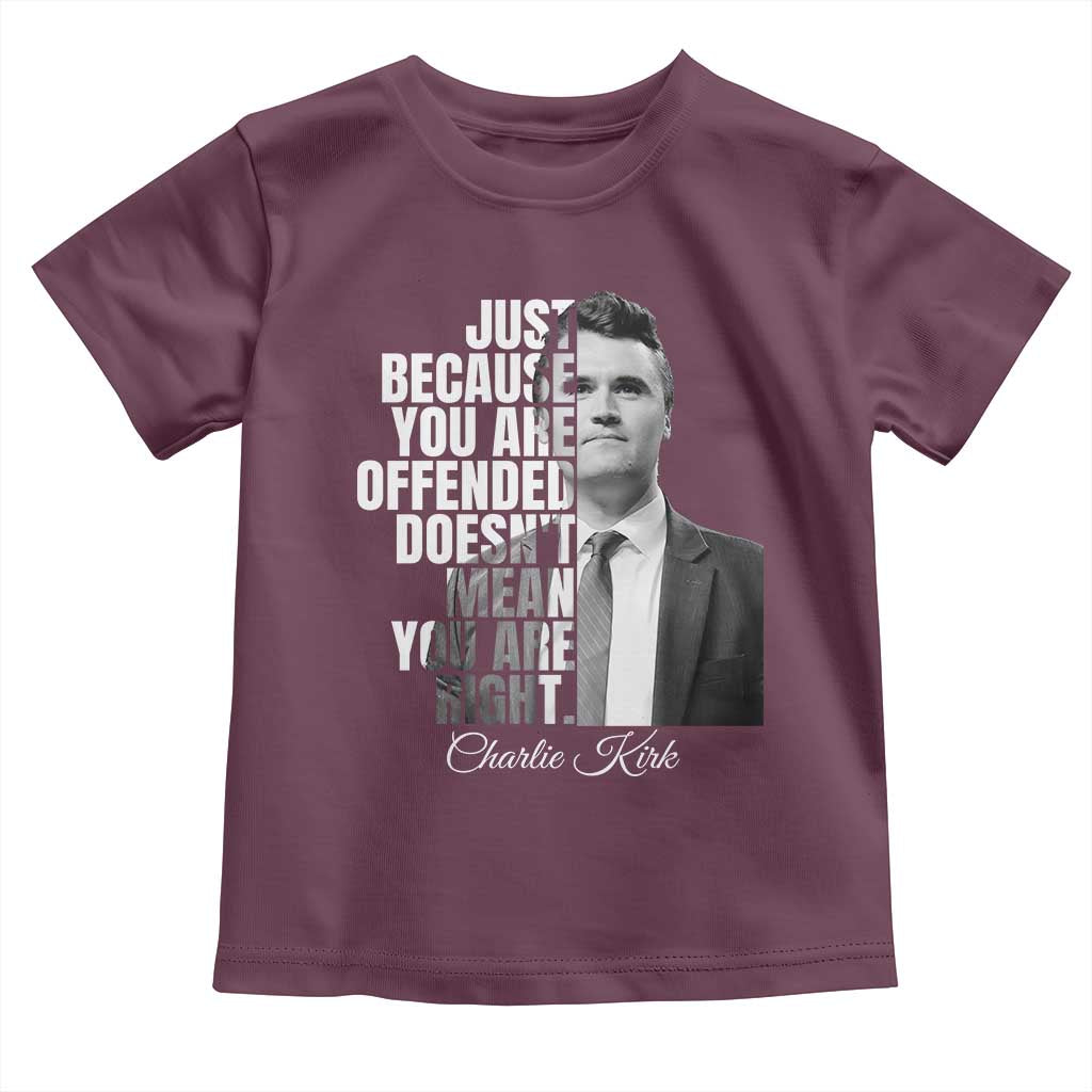 Charlie Kirk Toddler T Shirt Free Speech Memorial Tribute - Wonder Print Shop