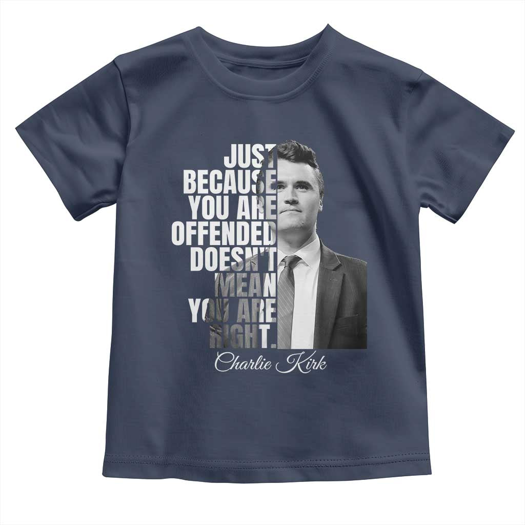 Charlie Kirk Toddler T Shirt Free Speech Memorial Tribute - Wonder Print Shop