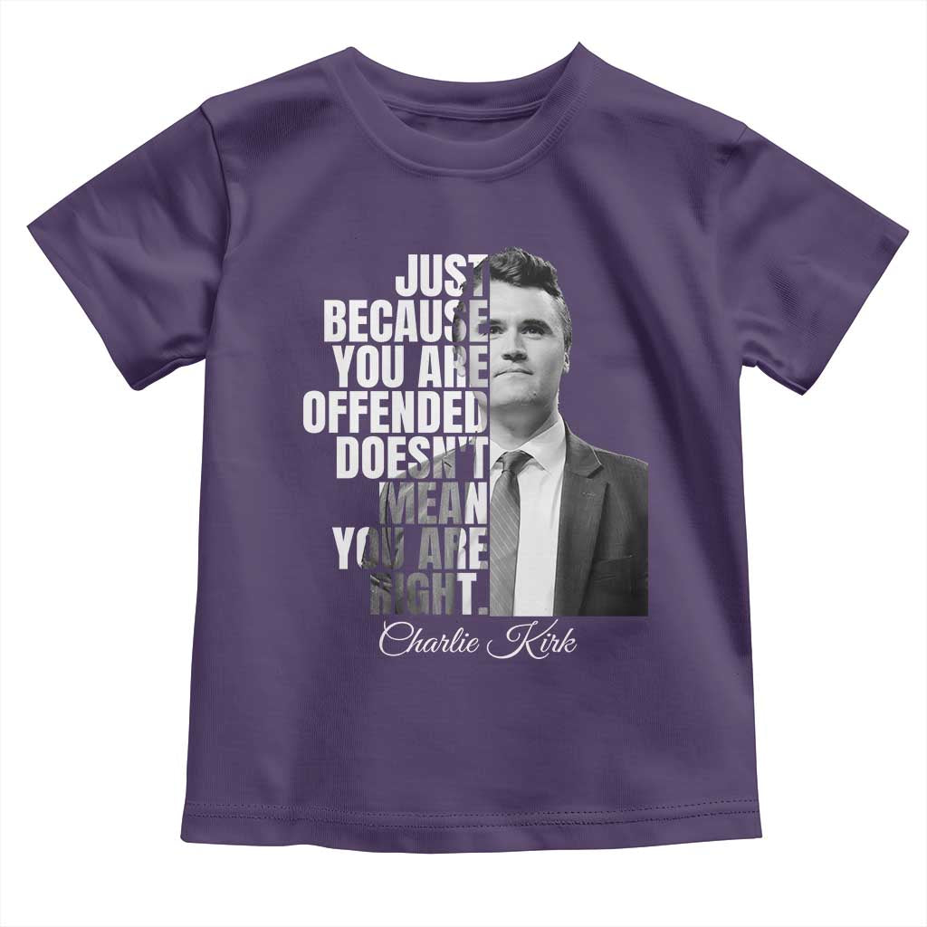 Charlie Kirk Toddler T Shirt Free Speech Memorial Tribute - Wonder Print Shop