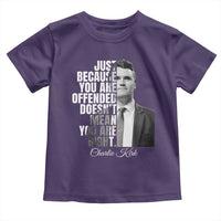 Charlie Kirk Toddler T Shirt Free Speech Memorial Tribute - Wonder Print Shop