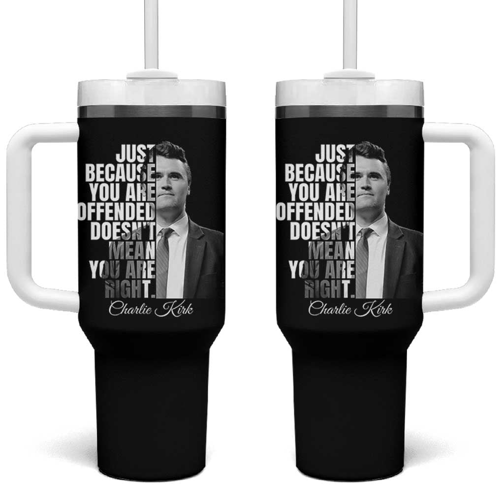 Charlie Kirk Tumbler With Handle Free Speech Memorial Tribute - Wonder Print Shop