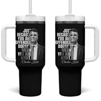 Charlie Kirk Tumbler With Handle Free Speech Memorial Tribute - Wonder Print Shop