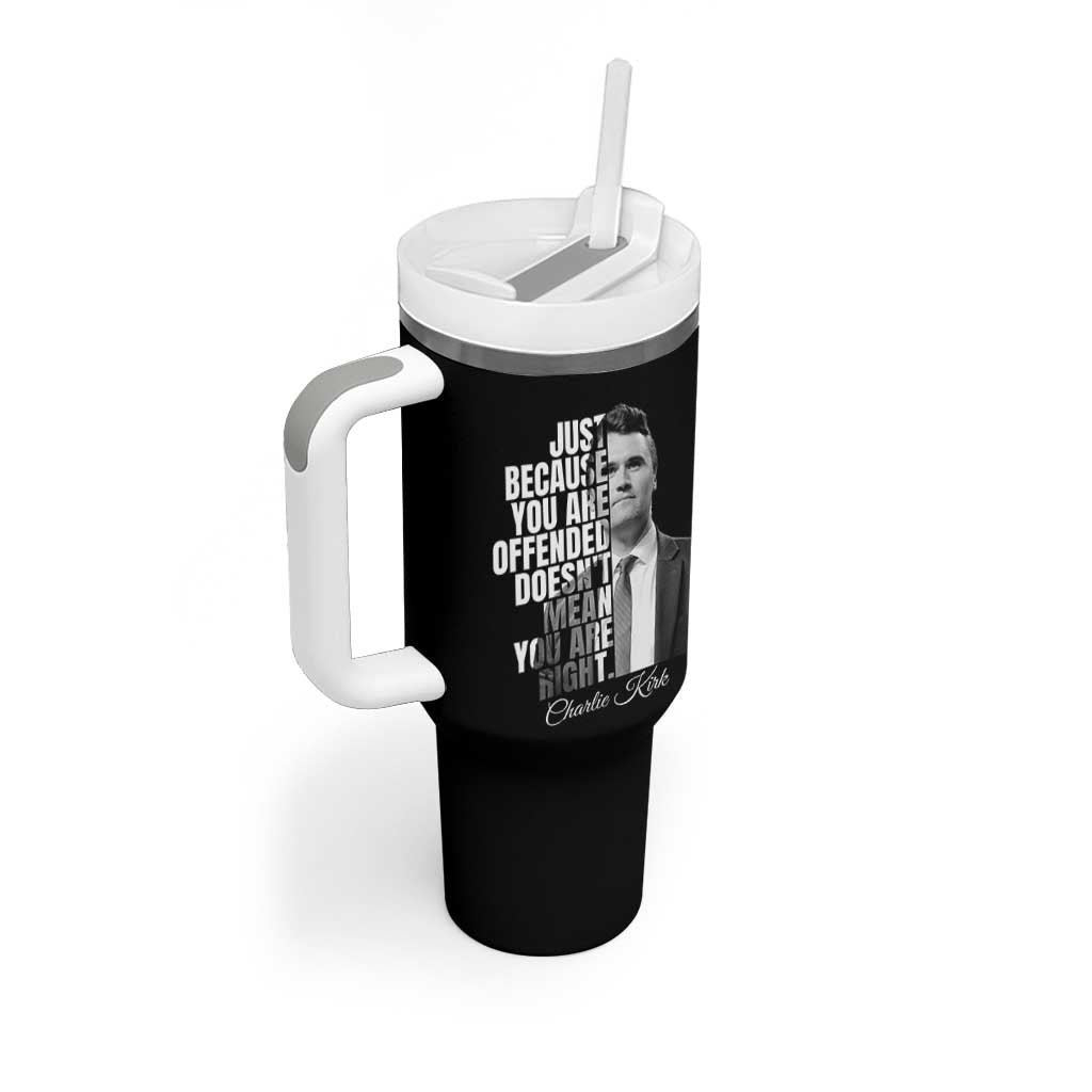 Charlie Kirk Tumbler With Handle Free Speech Memorial Tribute - Wonder Print Shop
