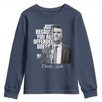 Charlie Kirk Youth Sweatshirt Free Speech Memorial Tribute - Wonder Print Shop