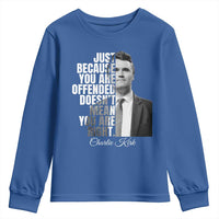 Charlie Kirk Youth Sweatshirt Free Speech Memorial Tribute - Wonder Print Shop