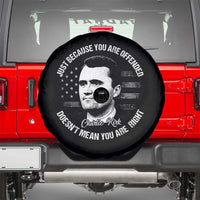 Charlie Kirk Spare Tire Cover Free Speech Retro USA Flag - Wonder Print Shop