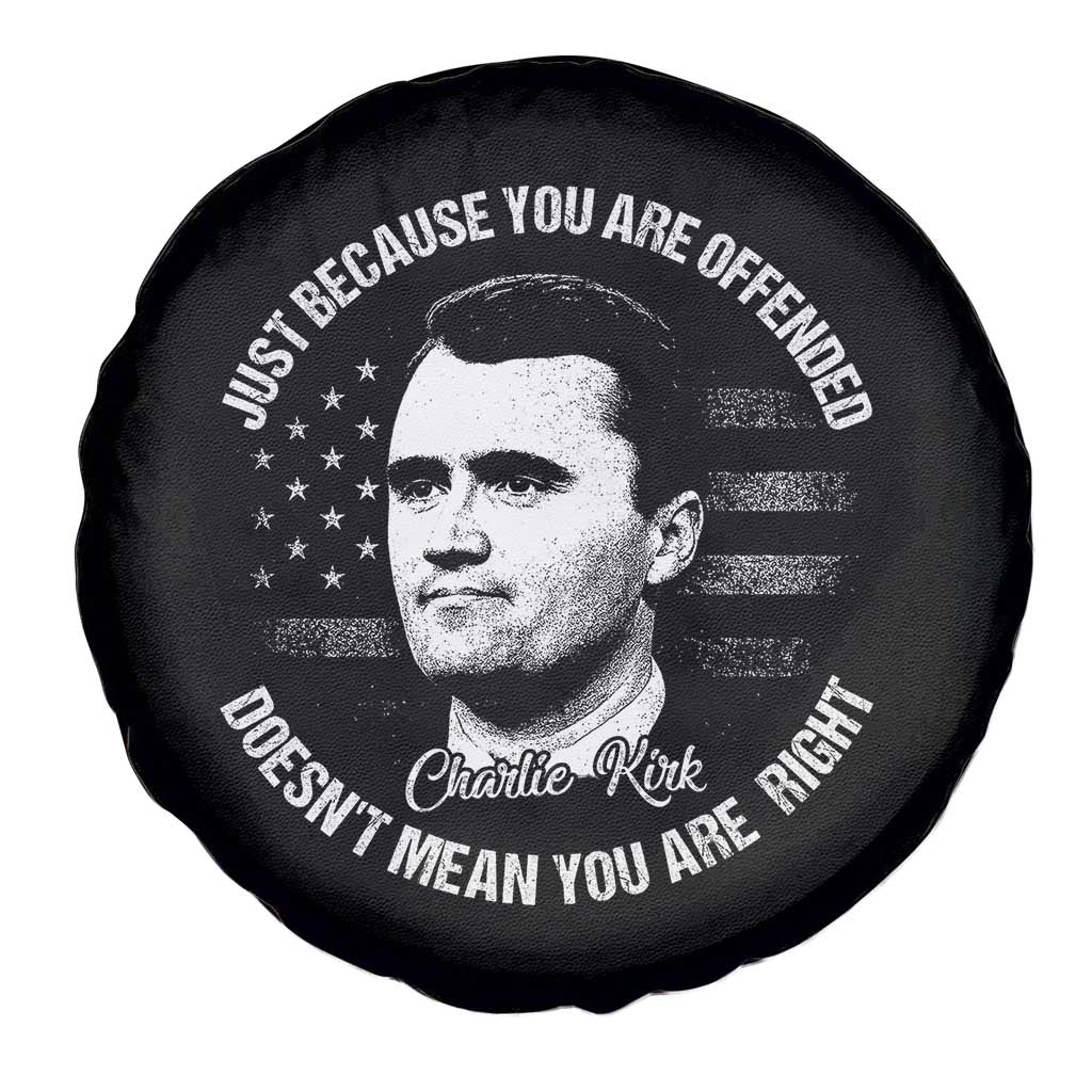 Charlie Kirk Spare Tire Cover Free Speech Retro USA Flag - Wonder Print Shop