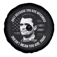 Charlie Kirk Spare Tire Cover Free Speech Retro USA Flag - Wonder Print Shop