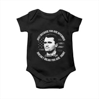 Charlie Kirk Baby Onesie Free Speech Retro USA Flag - Wonder Print Shop
