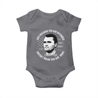 Charlie Kirk Baby Onesie Free Speech Retro USA Flag - Wonder Print Shop