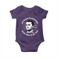 Charlie Kirk Baby Onesie Free Speech Retro USA Flag - Wonder Print Shop