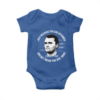 Charlie Kirk Baby Onesie Free Speech Retro USA Flag - Wonder Print Shop