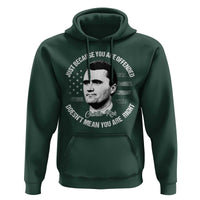 Charlie Kirk Hoodie Free Speech Retro USA Flag - Wonder Print Shop