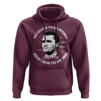 Charlie Kirk Hoodie Free Speech Retro USA Flag - Wonder Print Shop