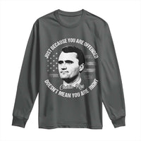 Charlie Kirk Long Sleeve Shirt Free Speech Retro USA Flag - Wonder Print Shop