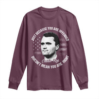 Charlie Kirk Long Sleeve Shirt Free Speech Retro USA Flag - Wonder Print Shop