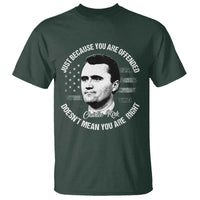 Charlie Kirk T Shirt Free Speech Retro USA Flag - Wonder Print Shop