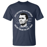 Charlie Kirk T Shirt Free Speech Retro USA Flag - Wonder Print Shop