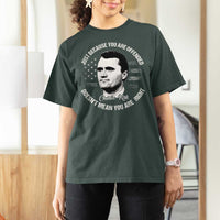 Charlie Kirk T Shirt For Women Free Speech Retro USA Flag - Wonder Print Shop
