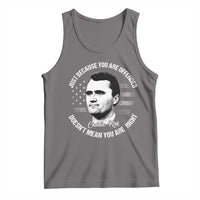 Charlie Kirk Tank Top Free Speech Retro USA Flag - Wonder Print Shop