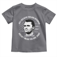 Charlie Kirk Toddler T Shirt Free Speech Retro USA Flag - Wonder Print Shop