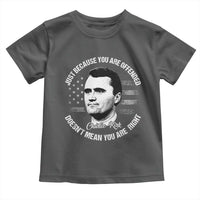 Charlie Kirk Toddler T Shirt Free Speech Retro USA Flag - Wonder Print Shop