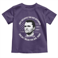 Charlie Kirk Toddler T Shirt Free Speech Retro USA Flag - Wonder Print Shop
