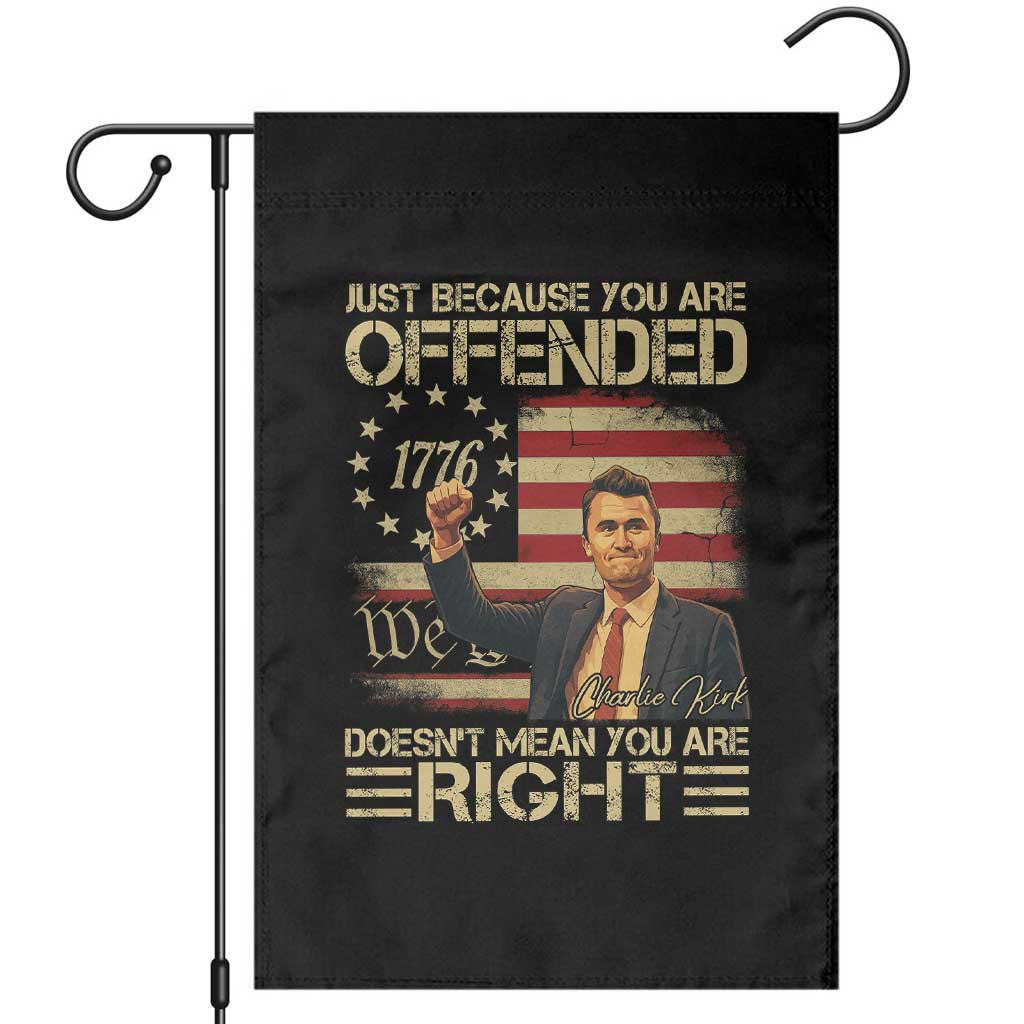 Charlie Kirk Memorial Garden Flag Freedom Commemorative USA Flag Tribute - Wonder Print Shop