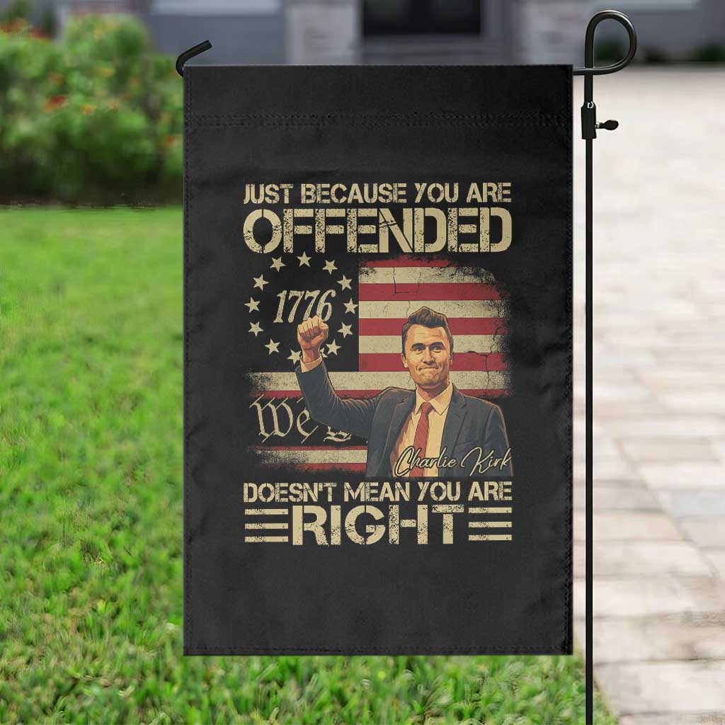 Charlie Kirk Memorial Garden Flag Freedom Commemorative USA Flag Tribute - Wonder Print Shop