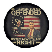 Charlie Kirk Memorial Spare Tire Cover Freedom Commemorative USA Flag Tribute - Wonder Print Shop