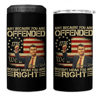 Charlie Kirk Memorial 4 in 1 Can Cooler Tumbler Freedom Commemorative USA Flag Tribute - Wonder Print Shop