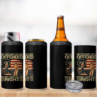 Charlie Kirk Memorial 4 in 1 Can Cooler Tumbler Freedom Commemorative USA Flag Tribute - Wonder Print Shop