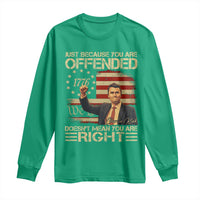 Charlie Kirk Memorial Long Sleeve Shirt Freedom Commemorative USA Flag Tribute - Wonder Print Shop