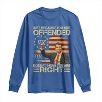 Charlie Kirk Memorial Long Sleeve Shirt Freedom Commemorative USA Flag Tribute - Wonder Print Shop