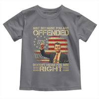 Charlie Kirk Memorial Toddler T Shirt Freedom Commemorative USA Flag Tribute - Wonder Print Shop