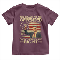 Charlie Kirk Memorial Toddler T Shirt Freedom Commemorative USA Flag Tribute - Wonder Print Shop