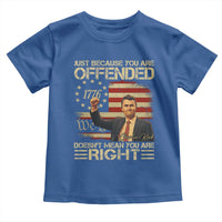 Charlie Kirk Memorial Toddler T Shirt Freedom Commemorative USA Flag Tribute - Wonder Print Shop
